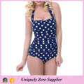 2016 Femmes Slim Skinny Polka Dots Print One Piece Swimsuit